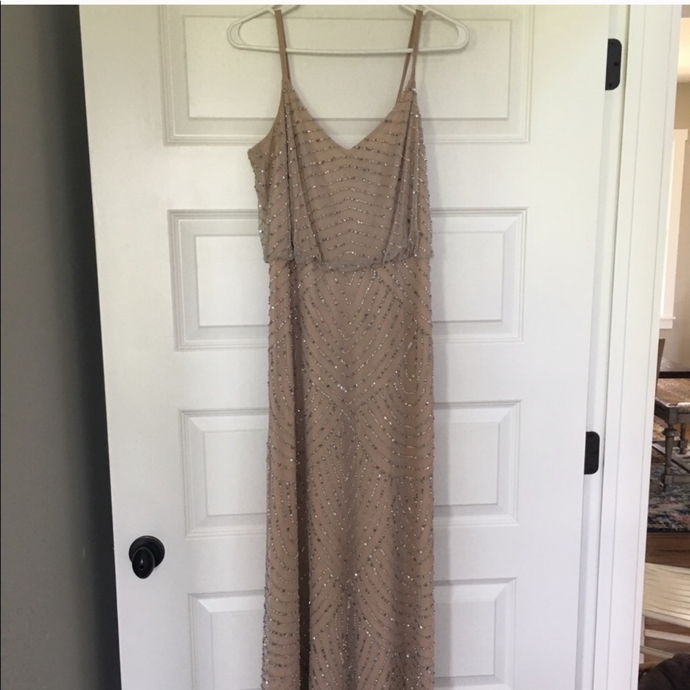 Adrianna Papell Embellished Blouson Gown